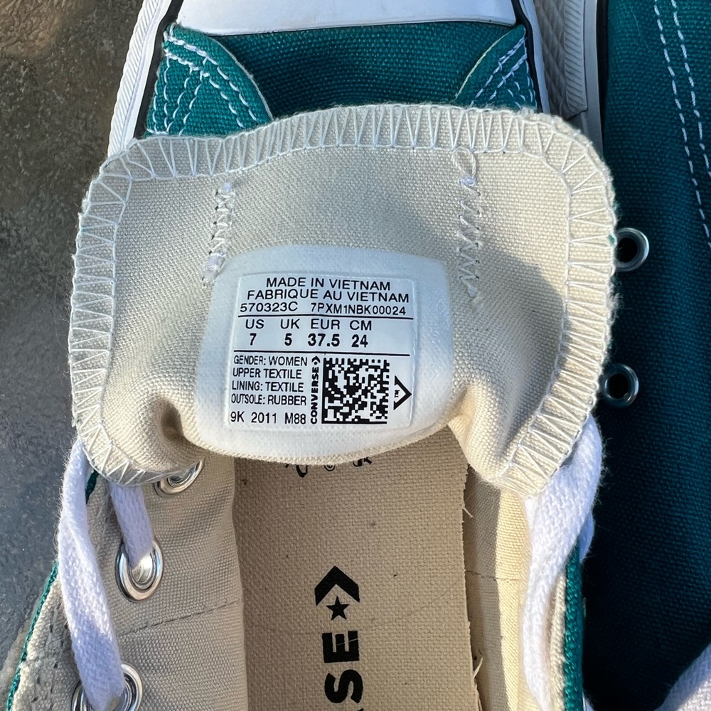 Teal Low Top Platform Converse - image 3